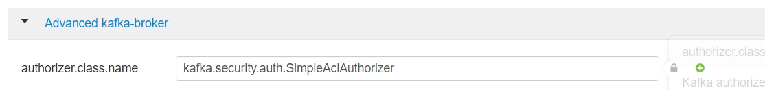 authorizer.class.name= kafka.security.auth.SimpleAclAuthorizer