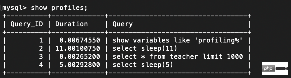 慢查询分析调优工具～show profile